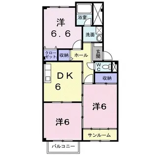 プルミエソレイユ【2階】の間取り