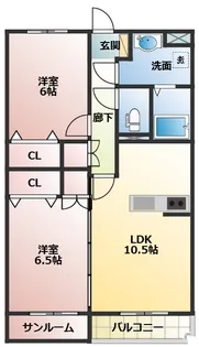 ブリリアントヒル【3階】の間取り