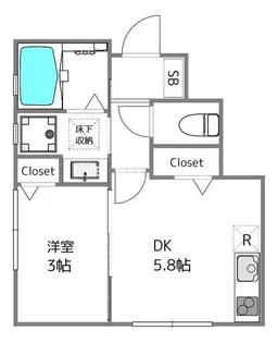 MKS世田谷赤堤【1階】の間取り