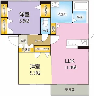 フォレストコート【1階】の間取り