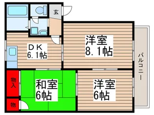 レインボービラ10番館【2階】の間取り