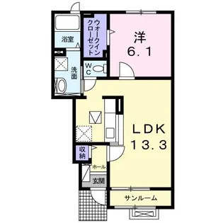 サンク・ラフィーユI【1階】の間取り