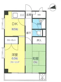 勝田マンション【2階】の間取り