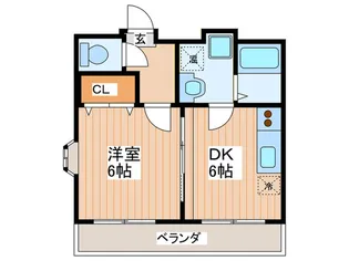 コーポラス高殿【3階】の間取り