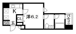 アーバンフラッツ四条西洞院【3階】の間取り