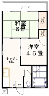 石原コーポ【1階】の間取り