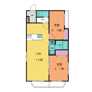 中町・マイスターセブン【3階】の間取り