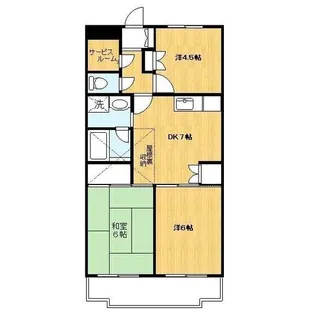 ファミールピア【4階】の間取り