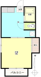 ハイコーポ鶴巻【1階】の間取り