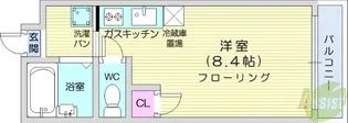 リエス河原町東【4階】の間取り