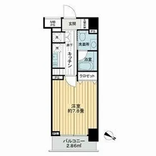 ライオンズクオーレ東京三ノ輪シティゲート【6階】の間取り