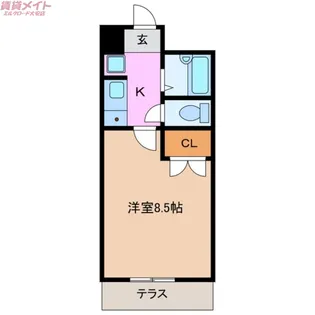 エクシード【1階】の間取り