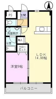 ラ・フォンテII【3階】の間取り