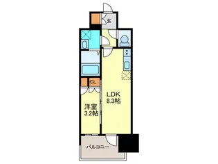 ザ・グリッド 千林レジデンス【8階】の間取り