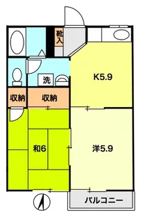 ペルテ・ハイローズB【1階】の間取り