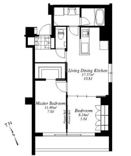 フレンシア外苑西【6階】の間取り