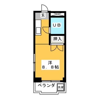 カルボンヌ音聞山【3階】の間取り