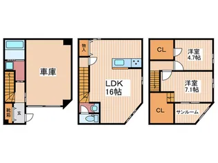 ソラーナ横川【1階】の間取り