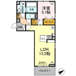 ロイヤルサンB【2階】の間取り