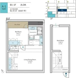 AUBE虎ノ門【1階】の間取り