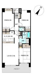 サンクレイドル高崎駅前【7階】の間取り