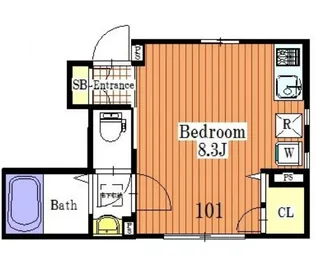 アセーボ門前仲町【1階】の間取り