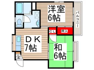 ファミ-ル富士見B【1階】の間取り
