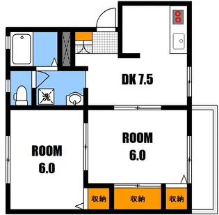 フレグランス長束【1階】の間取り