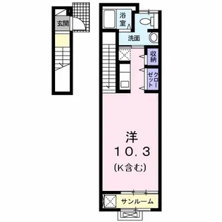 ベル 京王堀之内【2階】の間取り