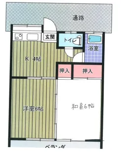 コーポ池尻【2階】の間取り