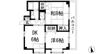 ドミール緑ヶ丘【4階】の間取り