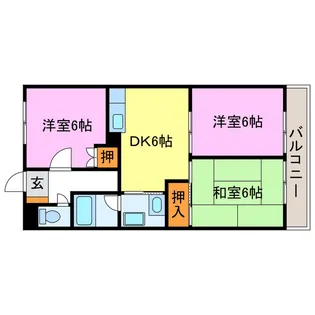 サープラスみくも【1階】の間取り