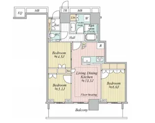 ザ・パークハウス晴海タワーズティアロレジデンス【29階】の間取り