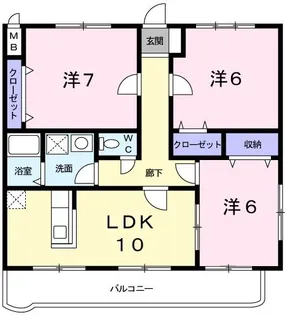 コンフォール【2階】の間取り