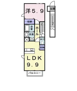 フローラ松和【2階】の間取り
