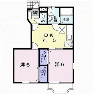 グローブアベニュー【1階】の間取り