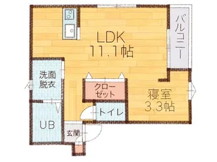 L collection白山駅前II【2階】の間取り
