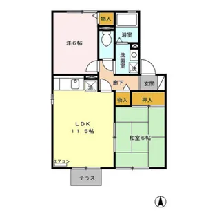 ラ・ベルフォンテーヌ【1階】の間取り