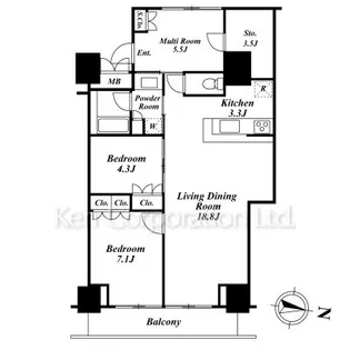 Brillia ist 東雲キャナルコート【5階】の間取り
