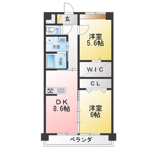 ヒルズ三好【4階】の間取り