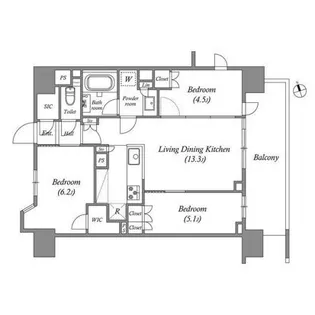 nido南千住【15階】の間取り