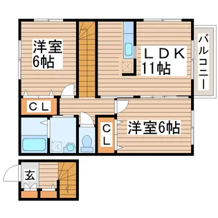 ウィステリア【2階】の間取り
