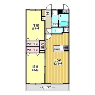 シーショア・槇島【3階】の間取り
