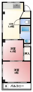 渡辺マンション【1階】の間取り