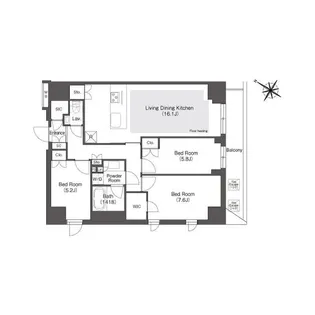オアーゼ文京大塚【3階】の間取り