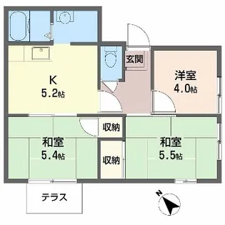 ベル新在家【1階】の間取り