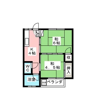 マンション青木【1階】の間取り