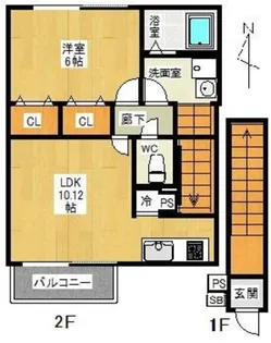 コモド・カーザ【2階】の間取り