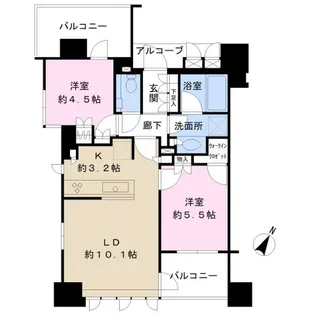 ジオ赤坂丹後町【4階】の間取り