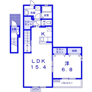ルポガーデン【2階】の間取り
